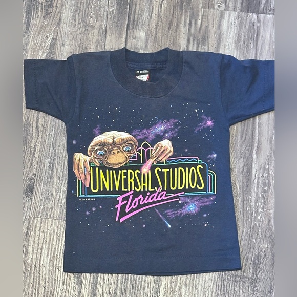 VTG 90's Kids Universal Studios Florida ET Single Stitch T Shirt - Picture 1 of 4